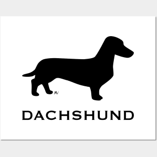 Shorthaired dachshund with text Posters and Art